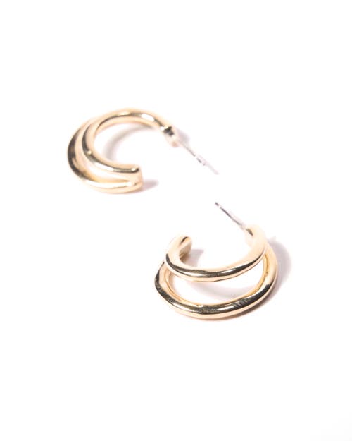 Odette New York Deux Earrings In Brass