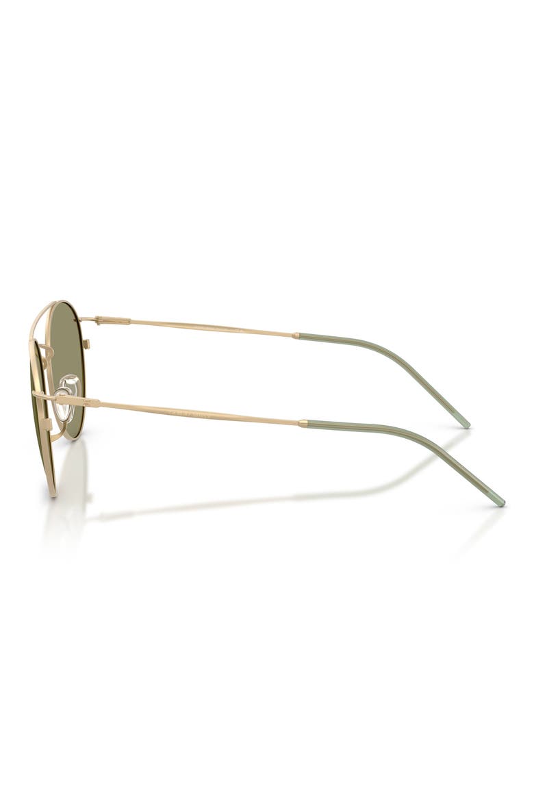 53mm Round Sunglasses, Alternate, color, MATTE PALE GOLD / GREEN