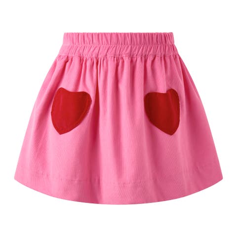Heart Pocket Babycord Skirt