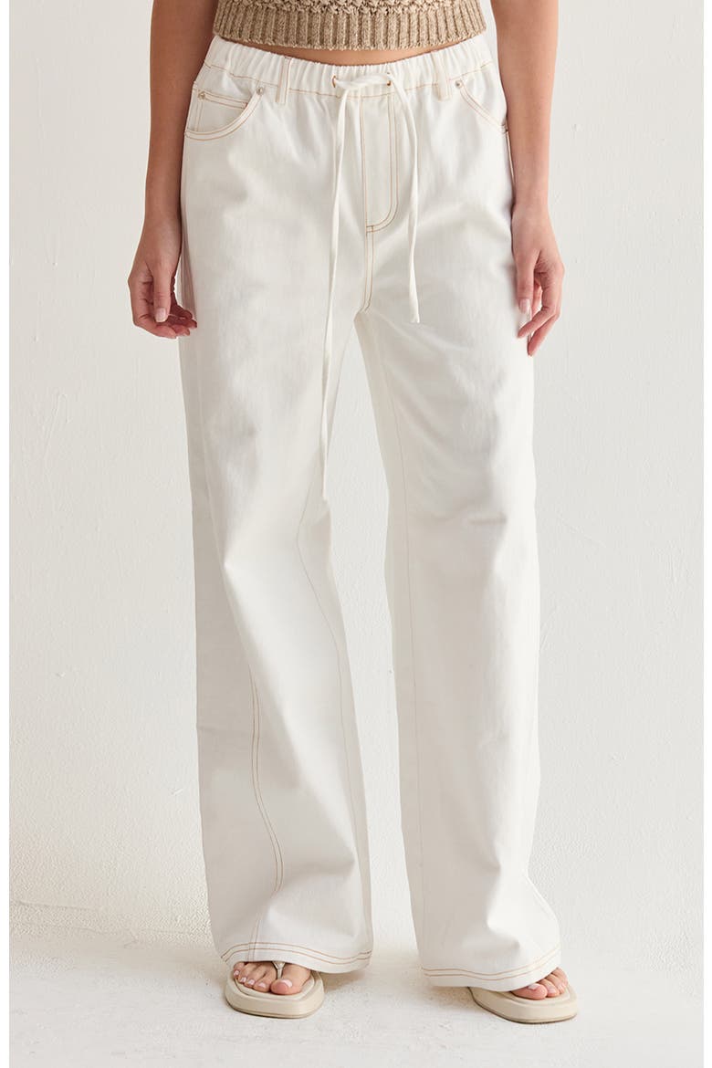 White Denim Pants, Main, color, White