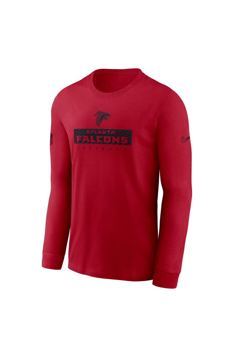 Nike Men's Nike Red Atlanta Falcons Sideline Performance Long Sleeve T-Shirt, Alternate, color, Red