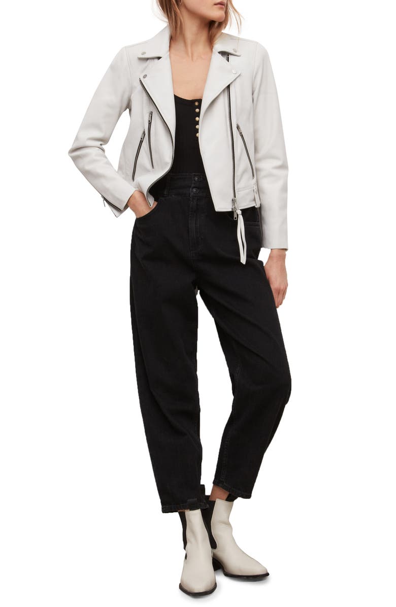 AllSaints Neko Leather Biker Jacket, Alternate, color, 