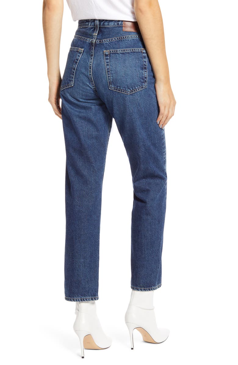 AG The Phoebe High Waist Ankle Straight Leg Jeans, Alternate, color, 