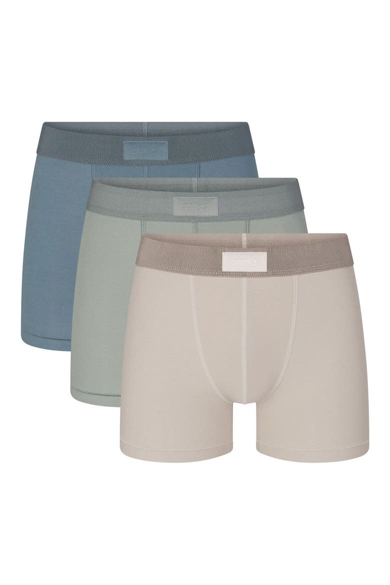 3-Pack 3-Inch Cotton & Modal Blend Boxer Briefs, Main, color, STONE MULTI
