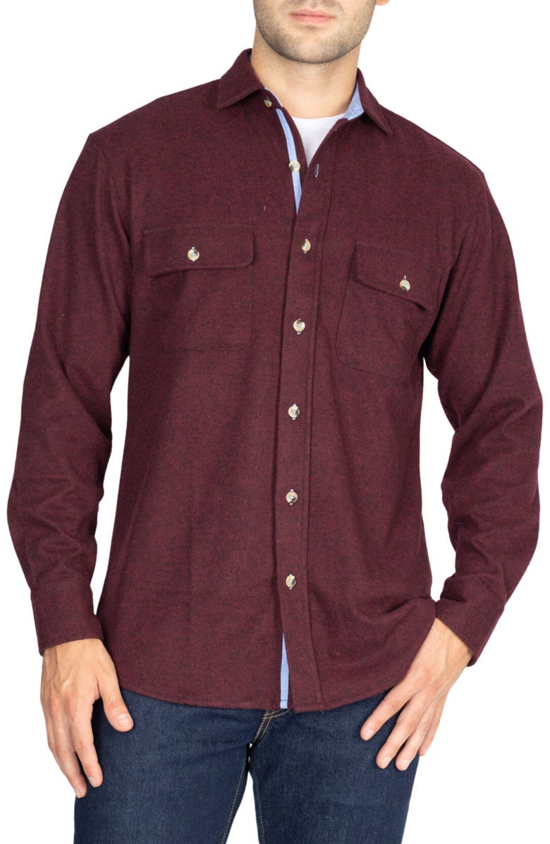 TailorByrd Solid Melange Sweater Shirt, Main, color, Bordeaux