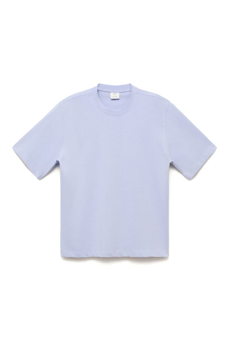 Relaxed Fit Solid Cotton T-Shirt, Alternate, color, SKY BLUE