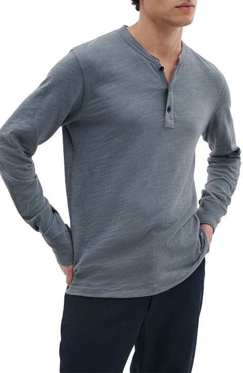 Classic Flame Slub Cotton Henley