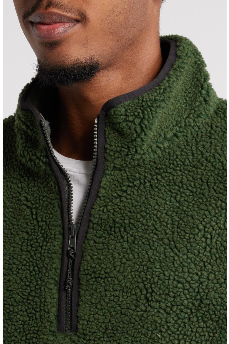Forgotten High Pile Fleece Half-Zip Pullover, Alternate, color, KELP