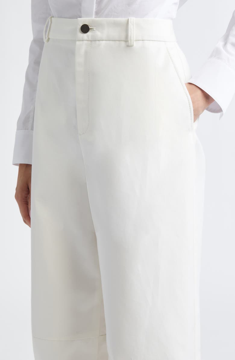 PARTOW Barrow High Waist Cotton Barrel Leg Pants, Alternate, color, Ivory