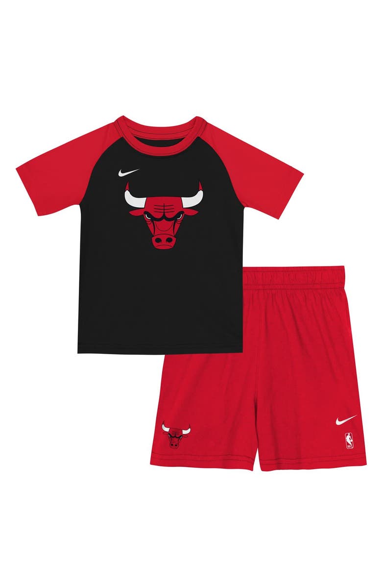 Nike Youth Nike Red/Black Chicago Bulls Practice T-Shirt & Shorts Set, Alternate, color, Red
