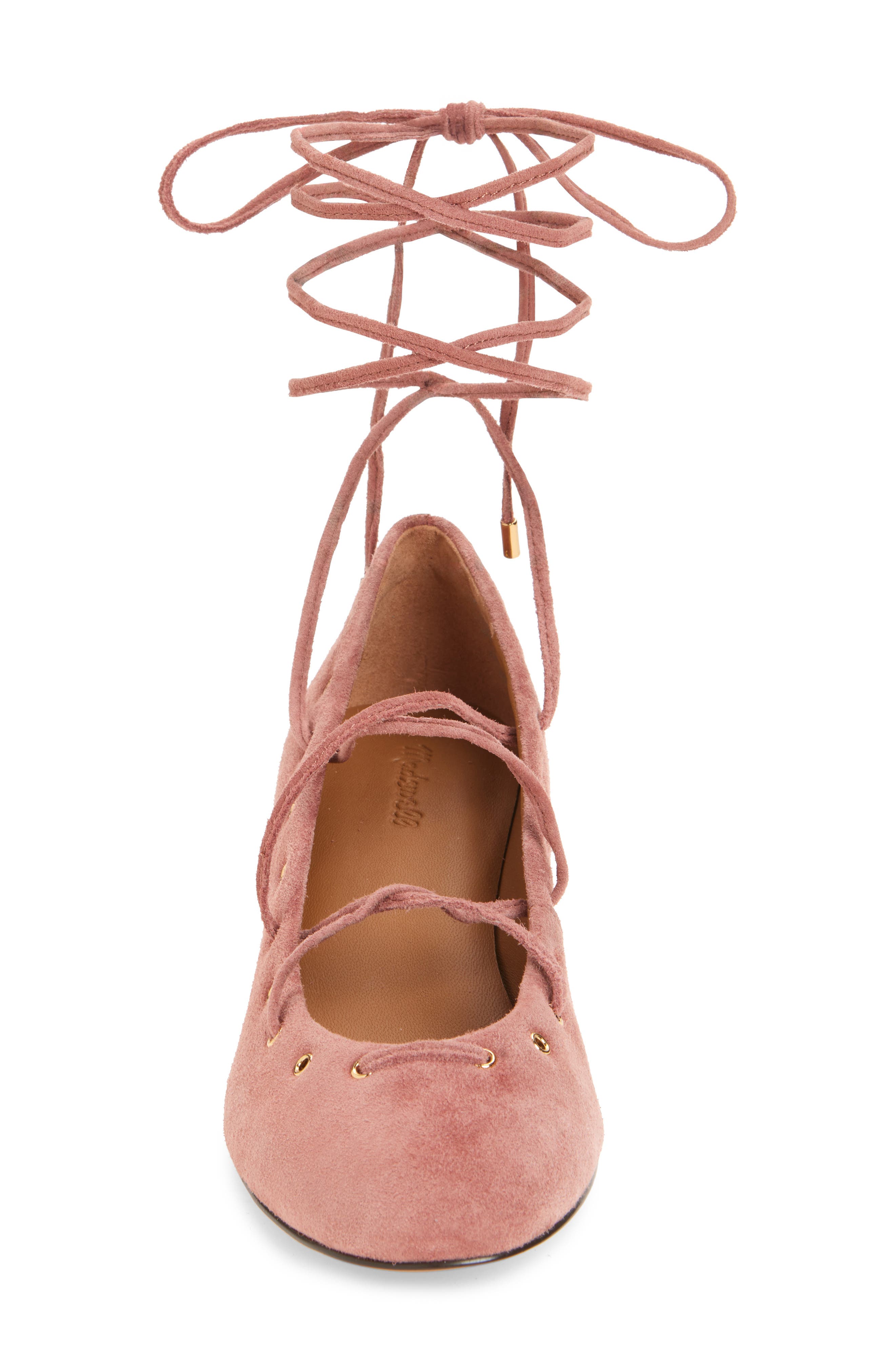 Madewell Remy Wraparound Ankle Strap Kitten Heel Pump, Alternate, color, Rosy Mauve