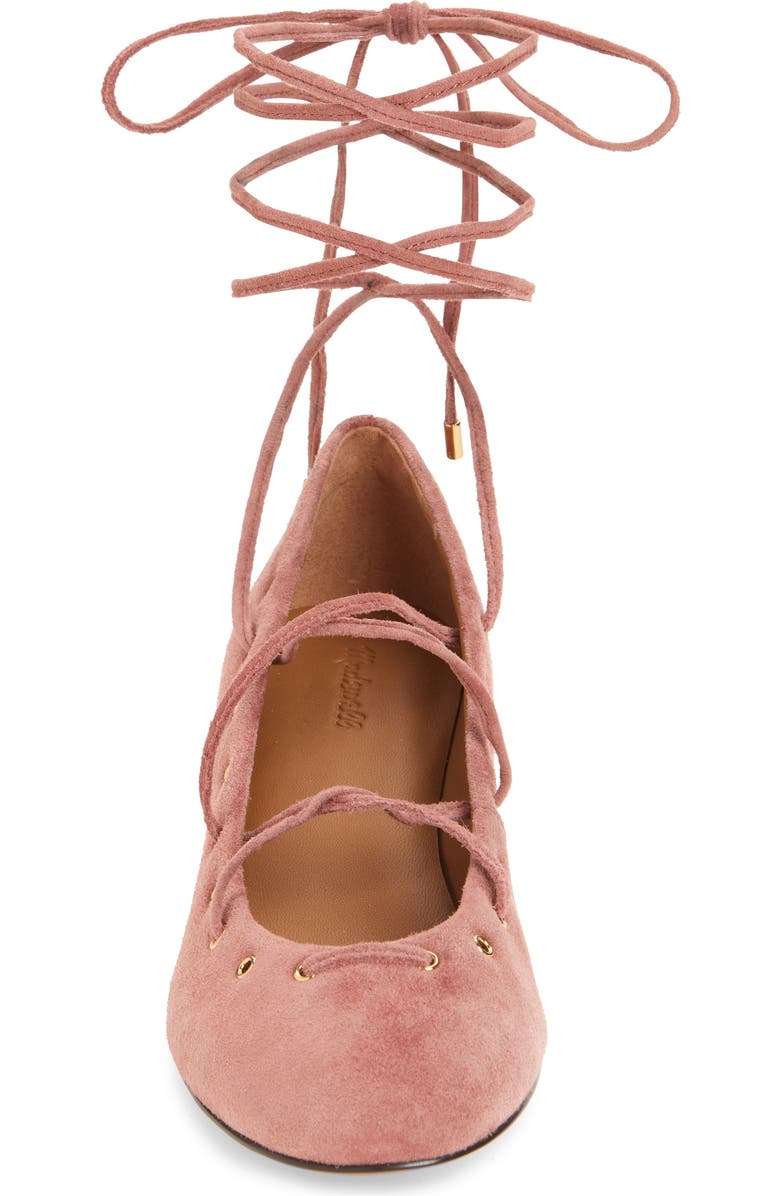 Madewell Remy Wraparound Ankle Strap Kitten Heel Pump, Alternate, color, Rosy Mauve