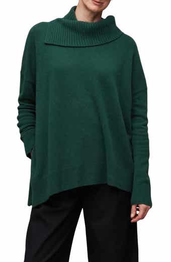 AllSaints Whitby Cashere & Wool Asymmetric Turtleneck Sweater