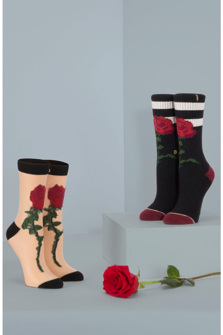 x Disney® Beauty and the Beast The Rose Socks, Alternate, color, MULTI