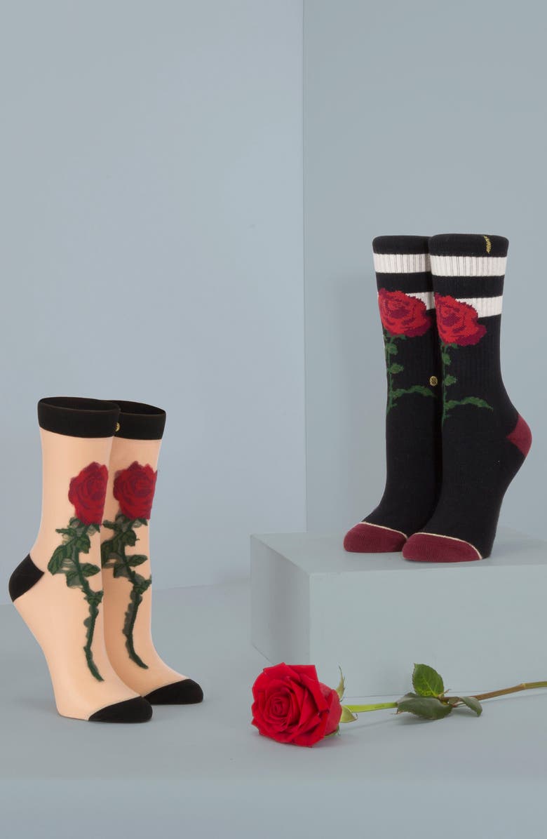 Stance x Disney<sup>®</sup> Beauty and the Beast The Rose Socks, Alternate, color, 