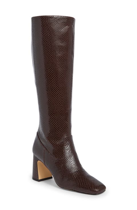 Simona Leather Knee High Boot