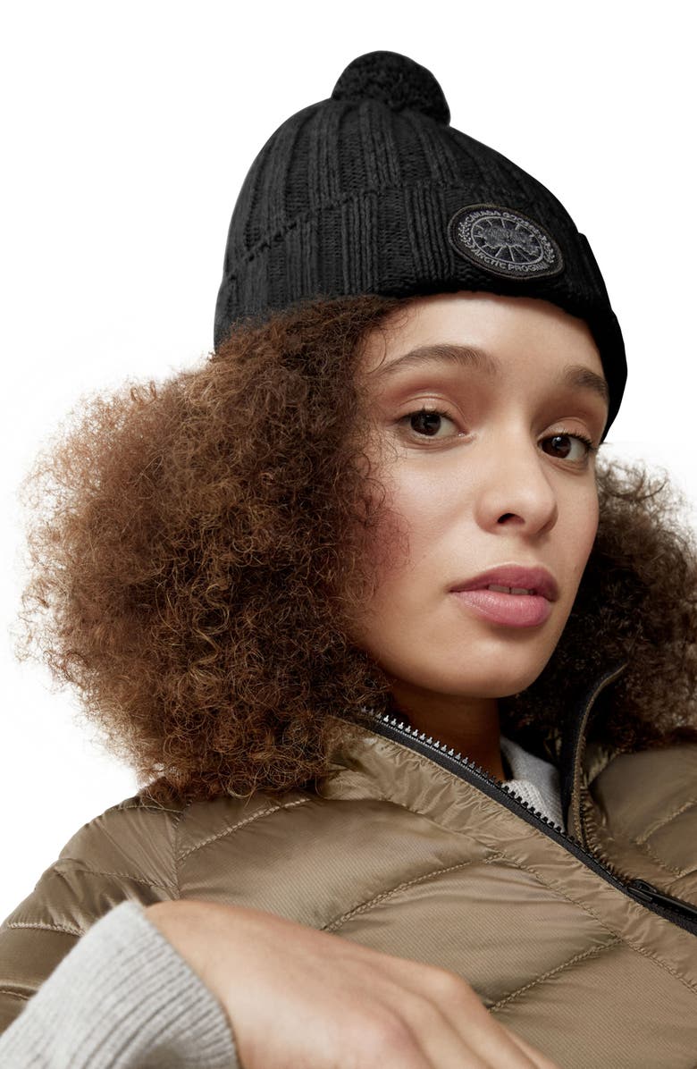 Canada Goose Cashmere & Wool Blend Pom Beanie, Alternate, color, 