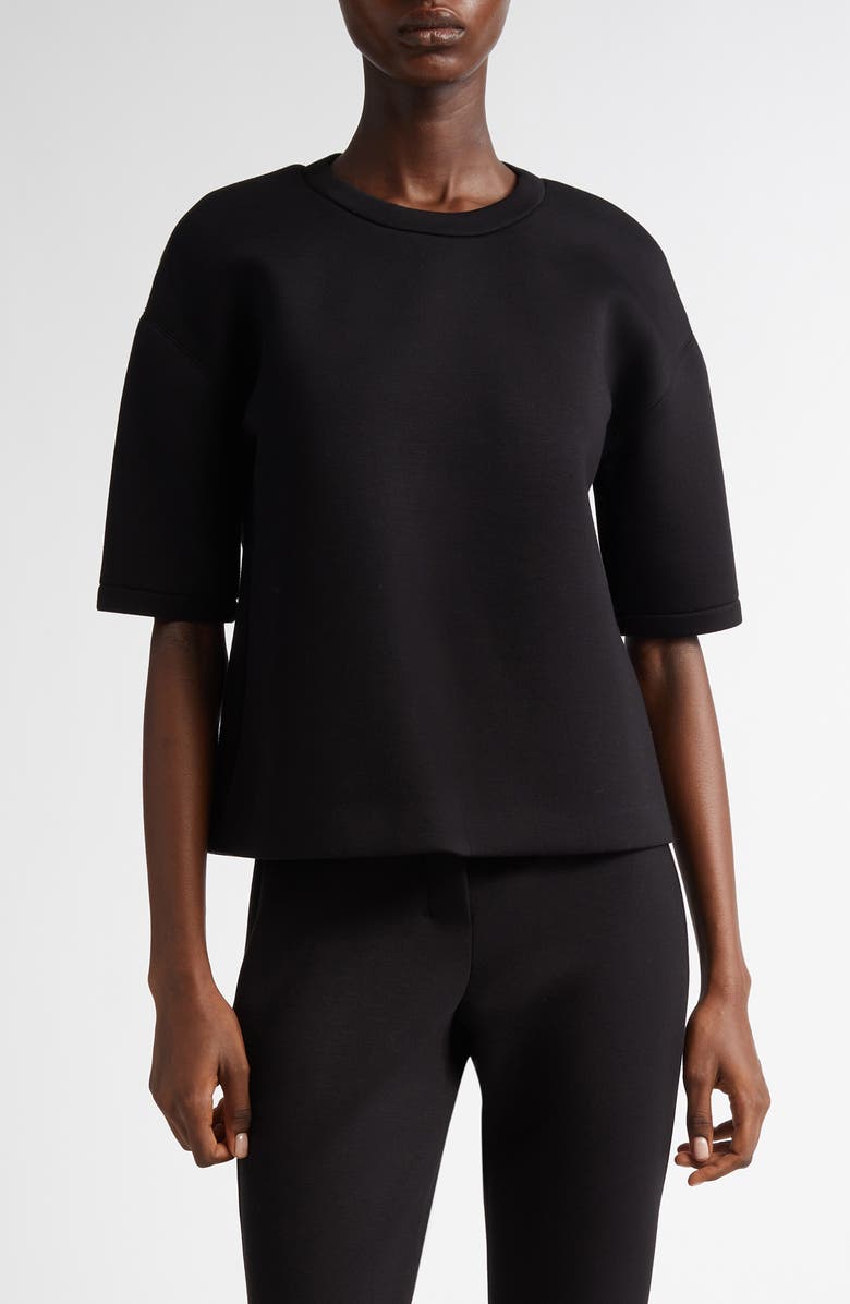 Max Mara Tondo Stretch Knit Top, Main, color, 