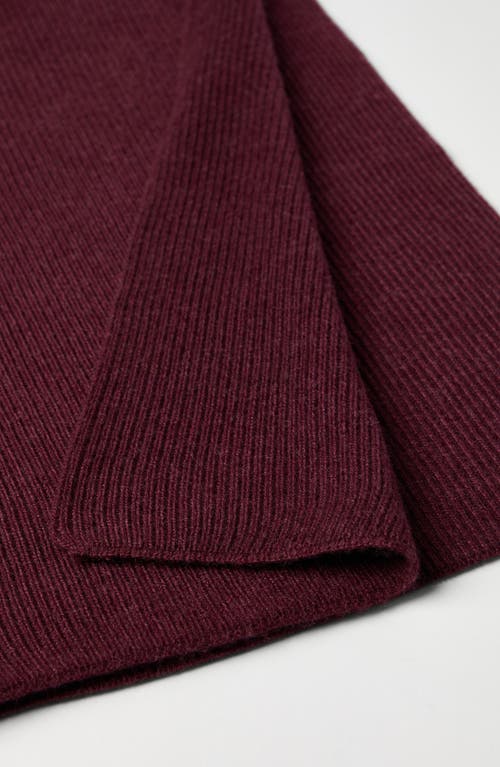 Brunello Cucinelli Cashmere Knit Scarf In Burgundy