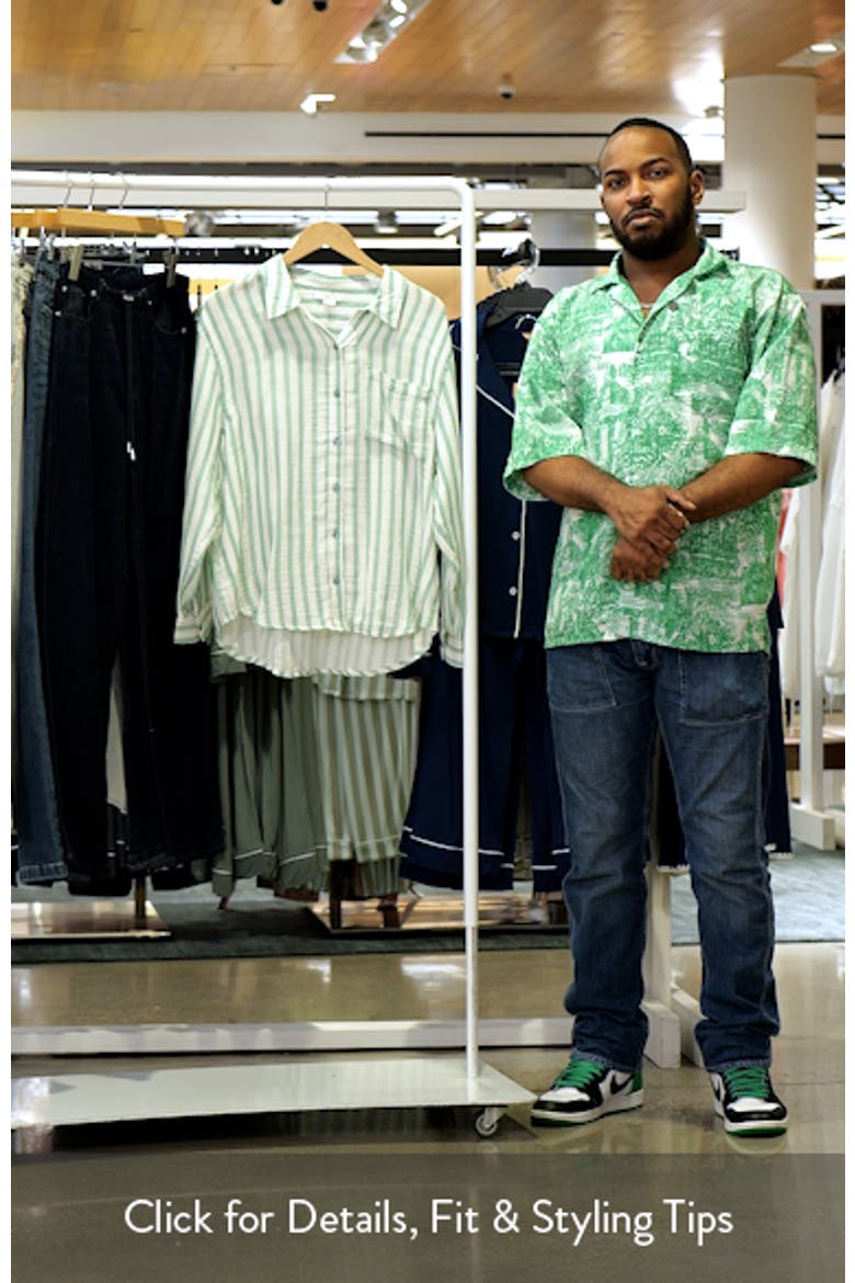 Leni Stripe Relaxed Button-Up Shirt video