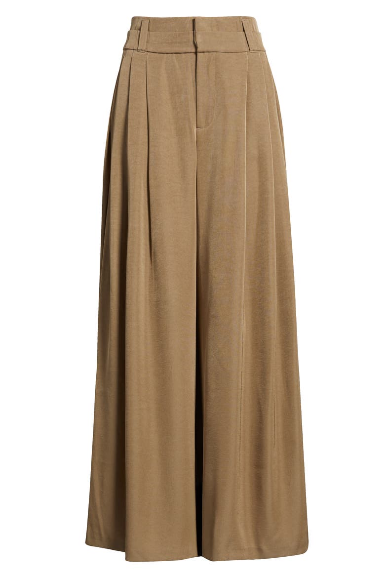 Skyrise Triple Pleat Palazzo Pants, Alternate, color, CINDER