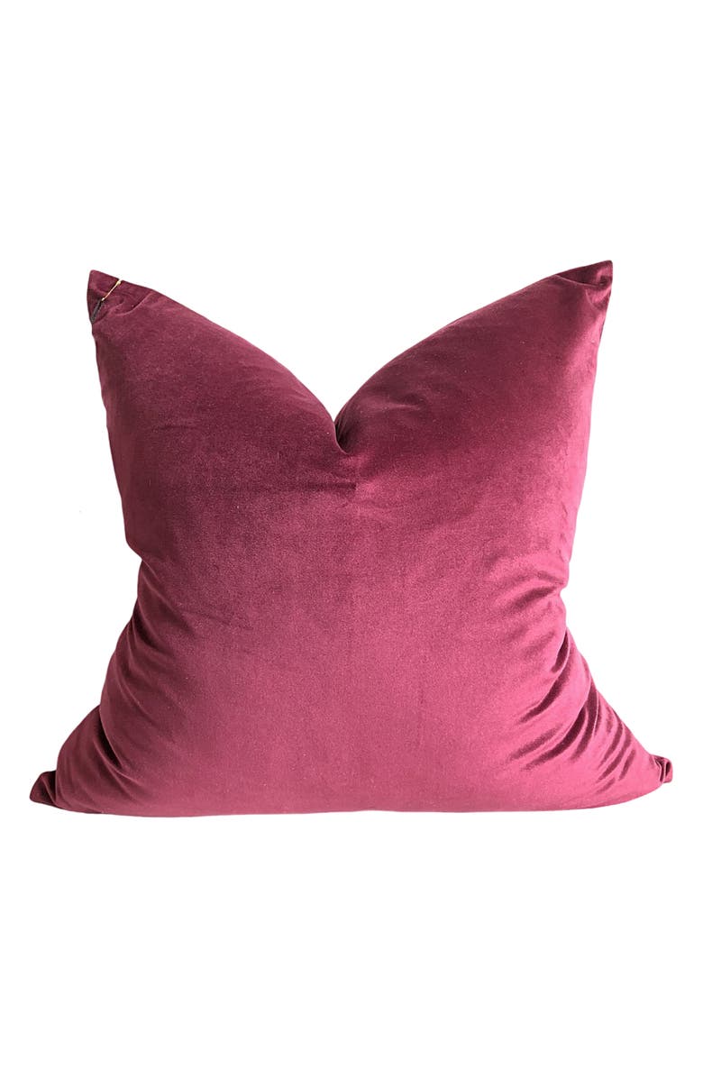 MODISH DECOR PILLOWS Velvet Accent Pillow Cover, Main, color, Plum Rose
