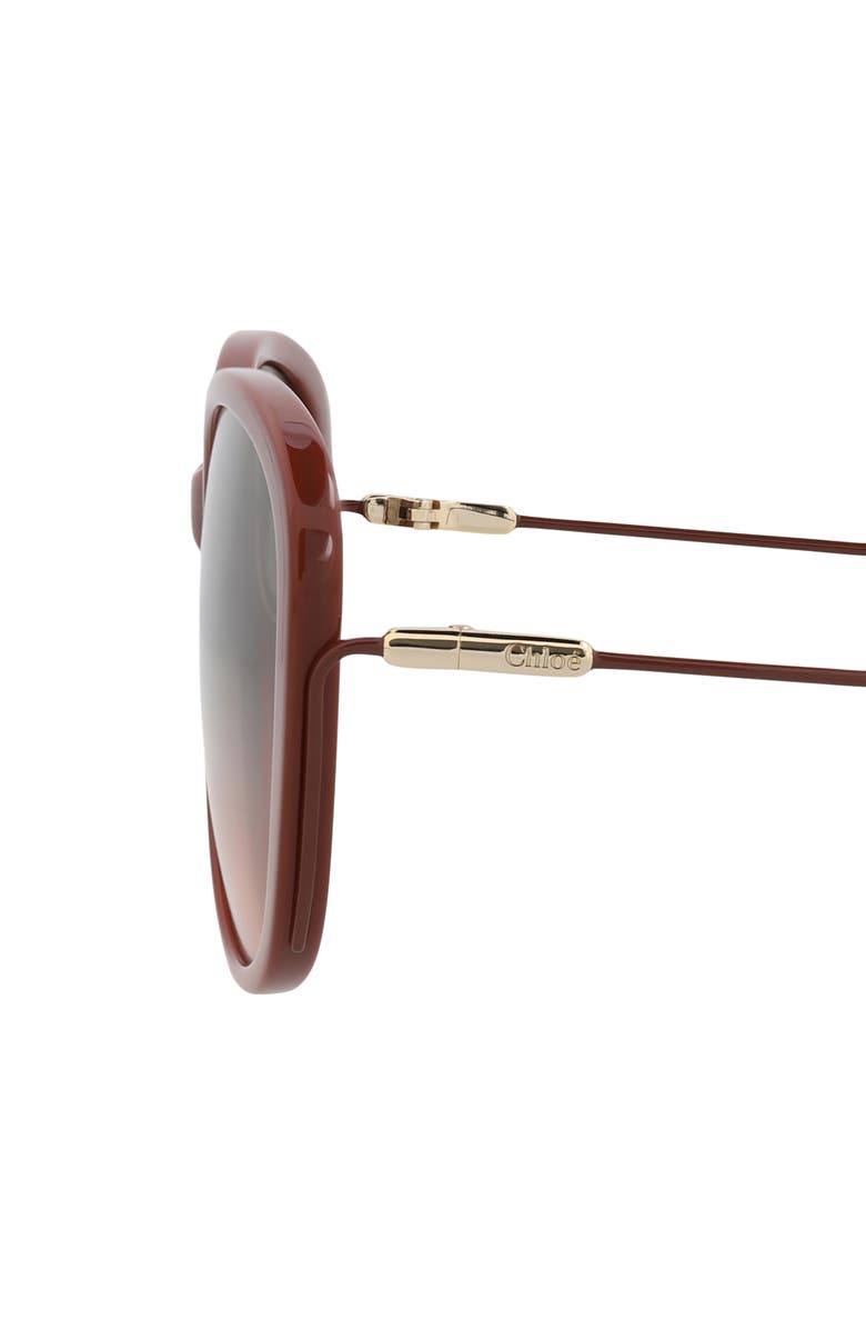 Chloé 59mm Round Sunglasses, Alternate, color, Brown Brown Green