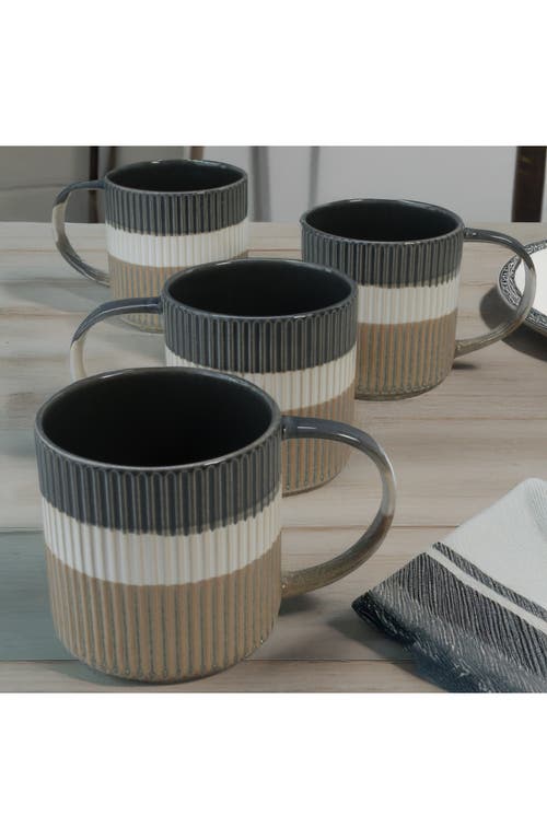 Bia Cordon Bleu Set Of 4 Tricolor Mugs In Gray