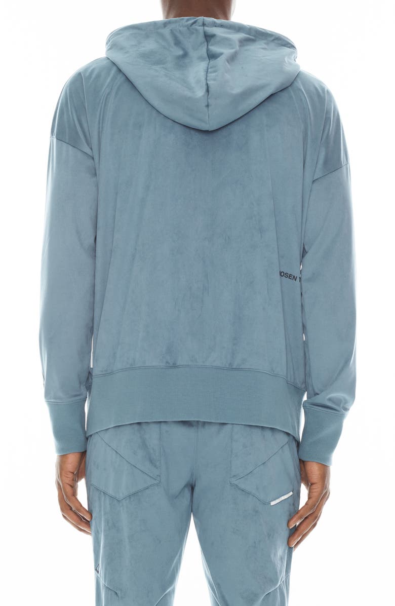 HVMAN Microfiber Zip Hoodie, Alternate, color, Dusk Blue