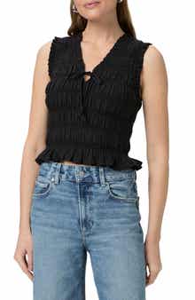 Devi Sleeveless Smocked Top