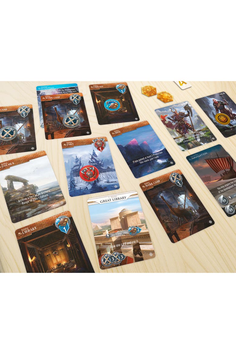 Monumental Duel Civilization Deckbuilding Board Game, Ages 10+, Alternate, color, Multicolored