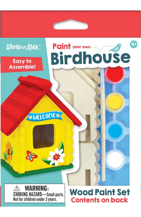 Birdhouse Wood Craft & Paint Kit