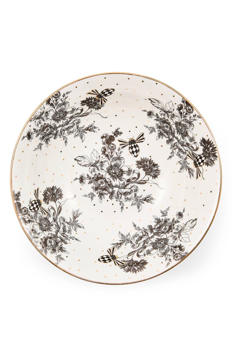 MACKENZIE CHILDS Bee Toile Serving Bowl, Alternate, color, White