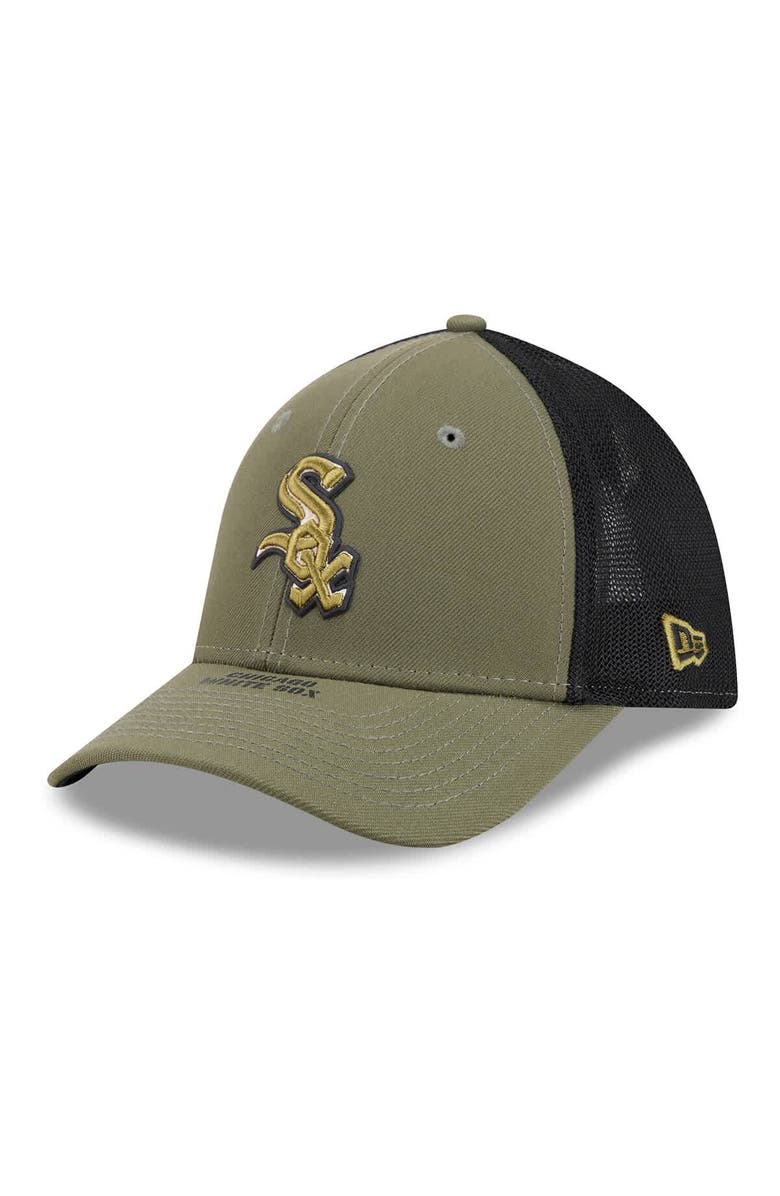 New Era Men's New Era  Olive Chicago White Sox 2026 Armed Forces Day 39THIRTY M-Crown Flex Hat, Alternate, color, Olive