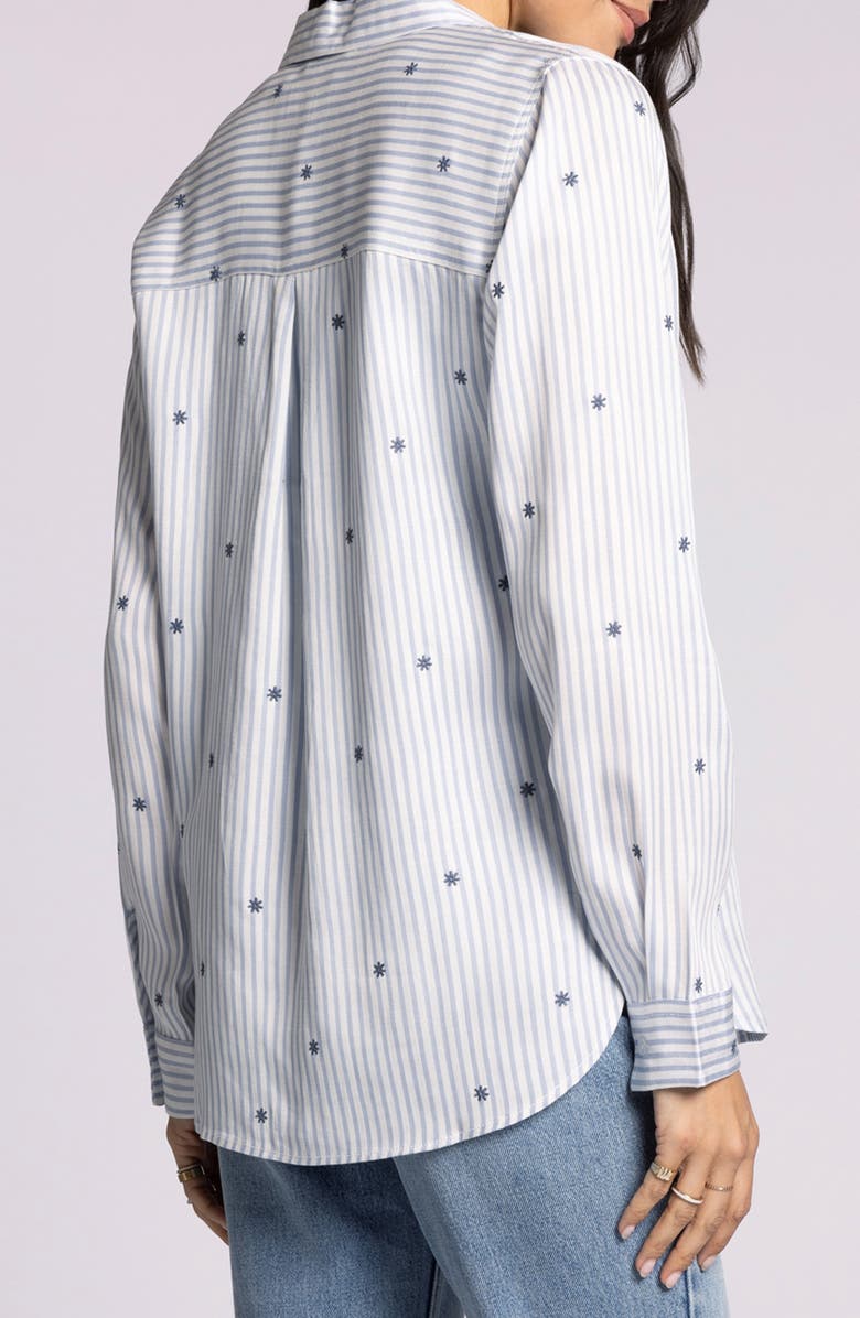 Thread & Supply Bae Stripe Embroidered Button-Up Shirt, Alternate, color, Daisy Stripe