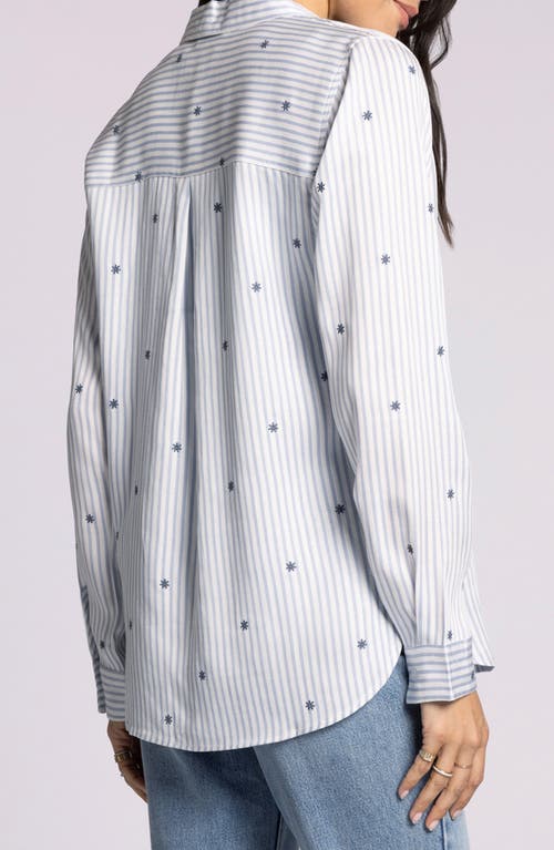 Thread & Supply Bae Stripe Embroidered Button-up Shirt