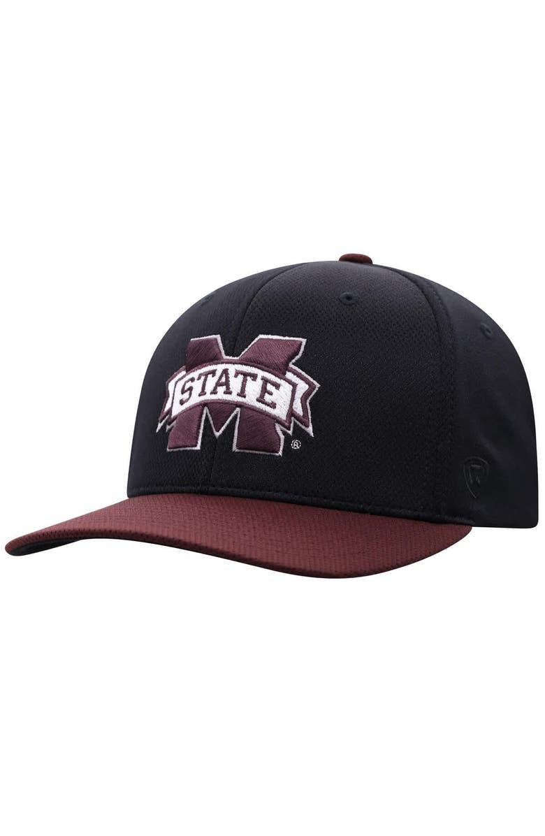 TOP OF THE WORLD Men's Top of the World Black Mississippi State Bulldogs Reflex Fitted Hat, Alternate, color, Black