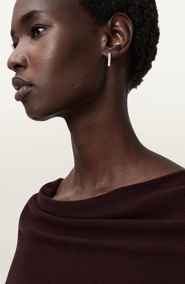 AllSaints Ridley Dolman Sleeve Crop Sweater, Alternate, color, Port Red