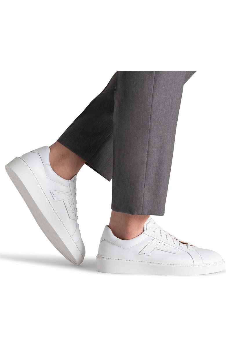 Magnanni Phoenix Water Resistant Sneaker, Alternate, color, White