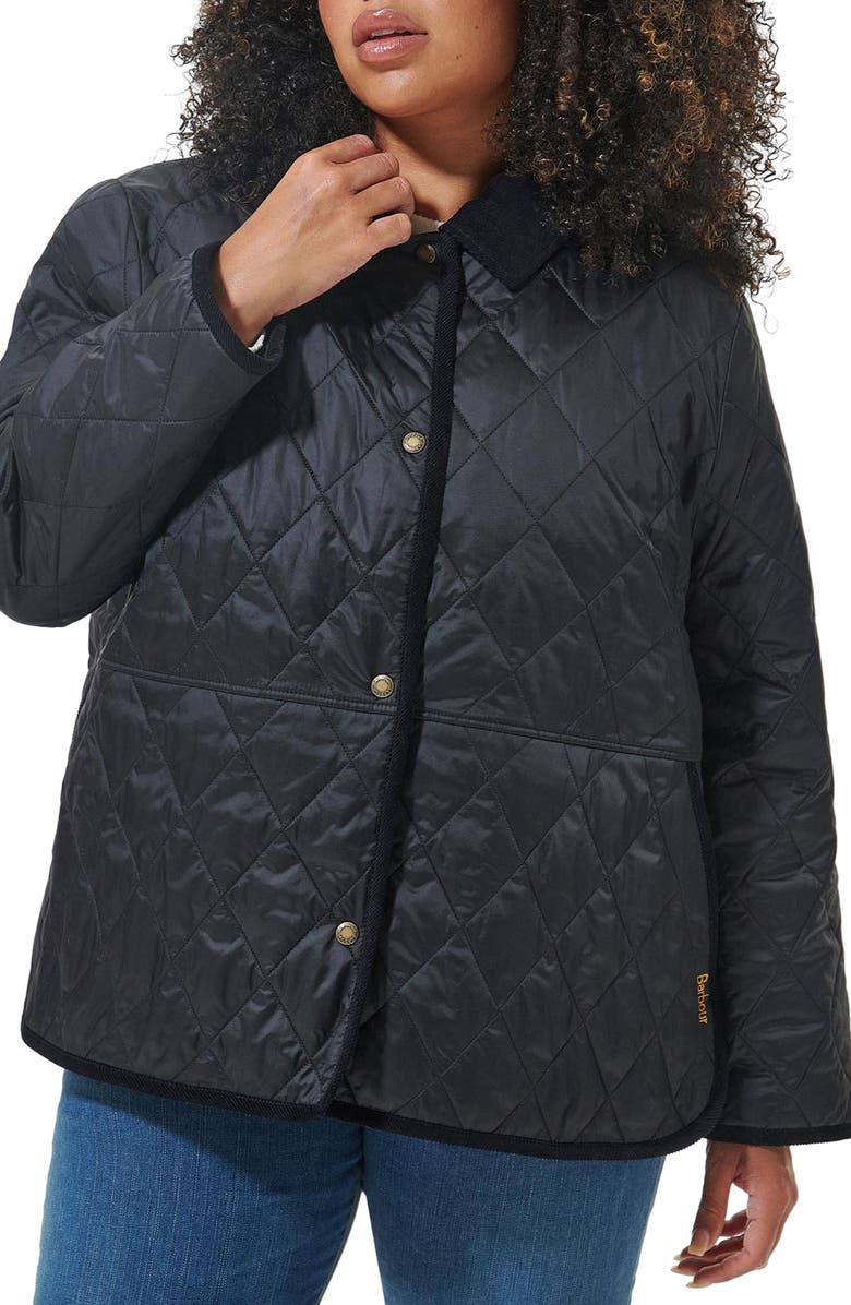 Barbour Clydebank Quilted Jacket, Main, color, Black