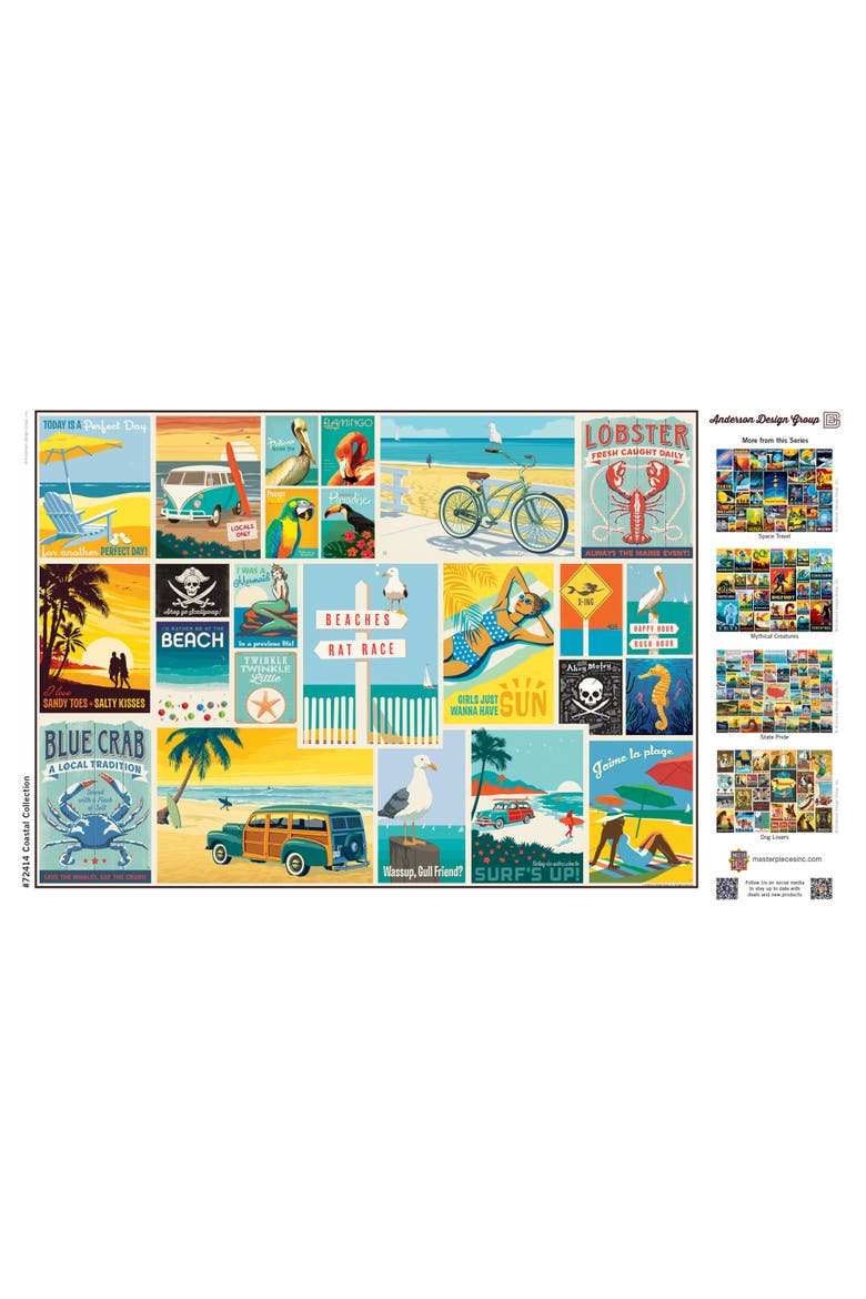 Coastal Collection 1000 Piece Puzzle, Alternate, color, Multicolor