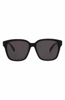 McQueen 56mm Square Sunglasses