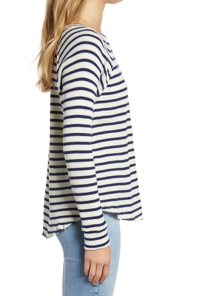 Long Sleeve Thermal Top, Alternate, color, WHITE- BLUE STRIPE
