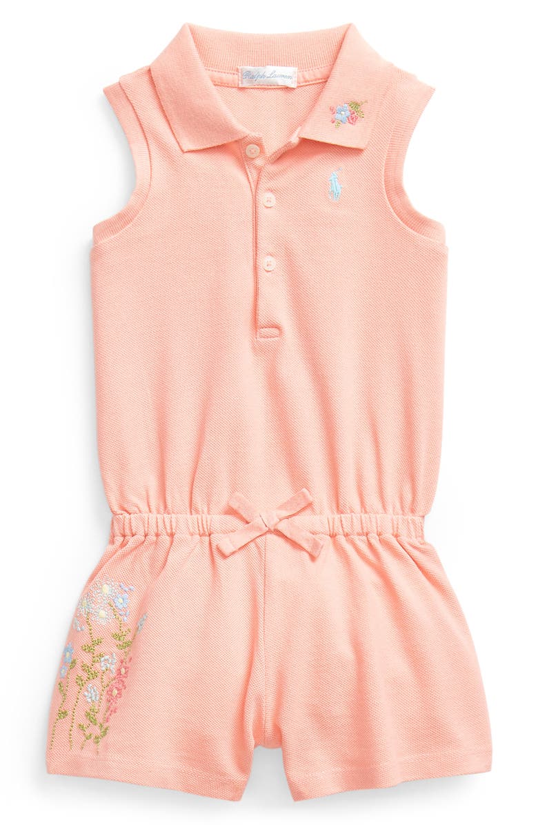 Ralph Lauren Polo Sleeveless Romper, Main, color, 