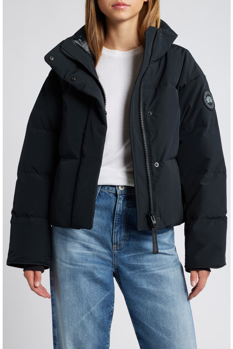 Grandview Black Label Crop 625 Fill Power Down Puffer Jacket, Alternate, color, BLACK