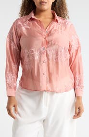 Forgotten Grace Embroidered Button-Up Shirt