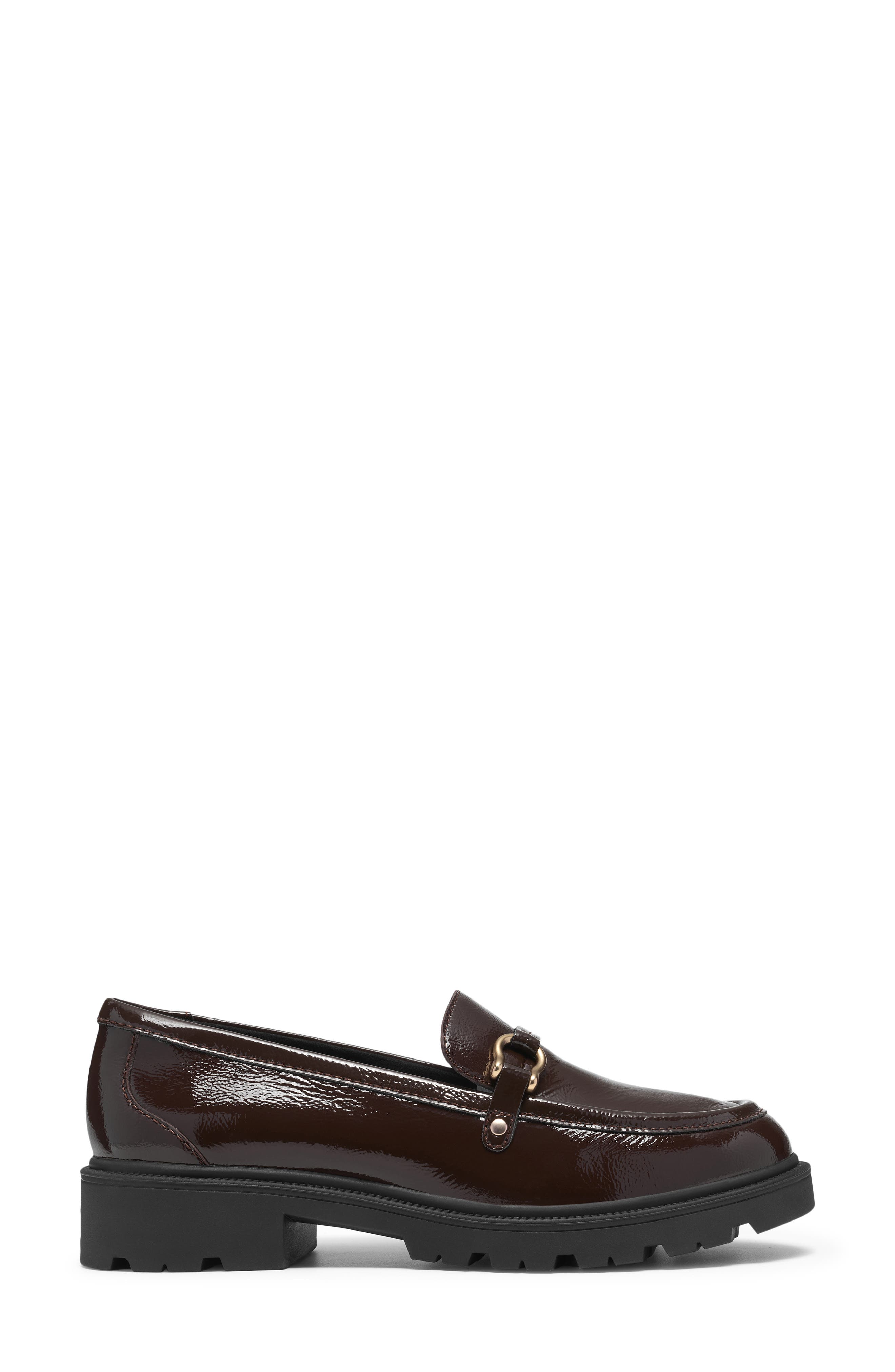Collection L Step Loafer, Alternate, color, DARK BROWN PAT