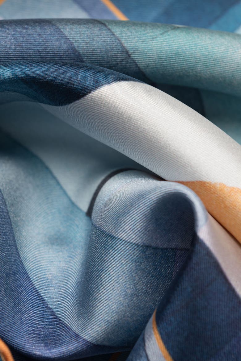 Early Autumn - Silk Pocket Square for Men, Alternate, color, Blue