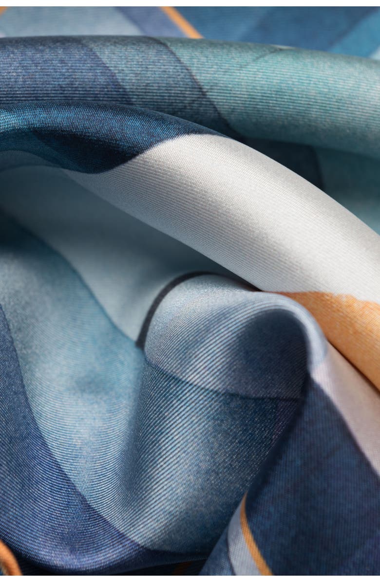 Elizabetta Early Autumn - Silk Pocket Square for Men, Alternate, color, Blue