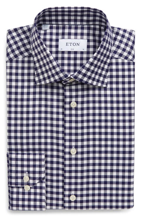 Slim Fit Check Dress Shirt